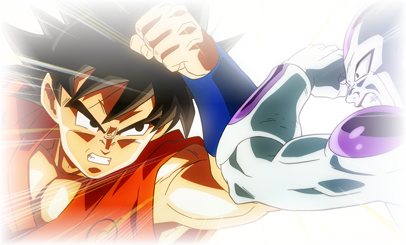 D. Ball Limit-F - Goku e Vegeta com as clássicas armaduras