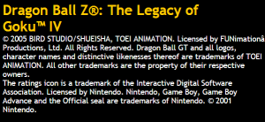Legacy of Goku IV - ATARI site